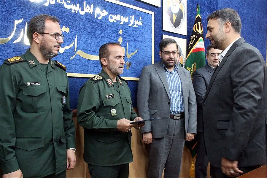 معارفه رئیس جدید سازمان بسیج علمی سپاه فجر فارس انجام شد