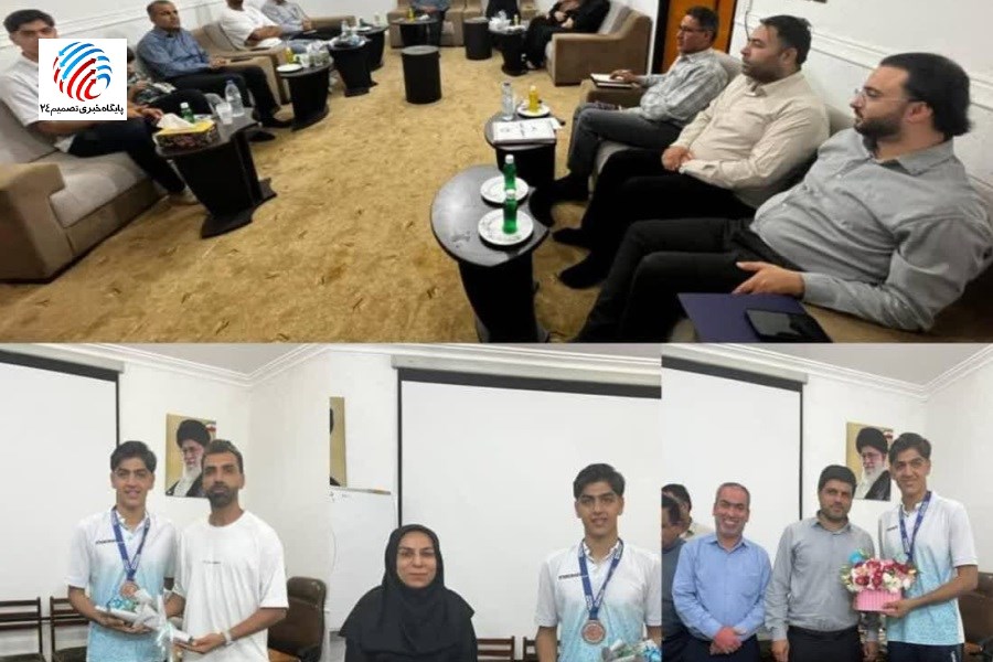 تجلیل از حسین توانا، والیبالیست نوجوان لامرد با حضور مسئولین محلی