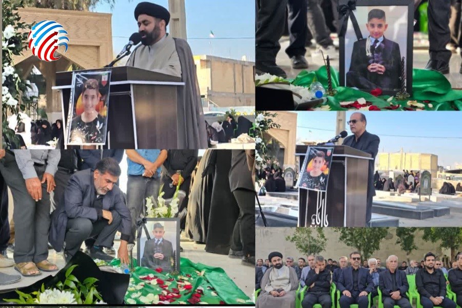 از بازی فوتبال تا آغوش شهادت؛ مراسم هفتمین‌ روز دانش‌آموز شهید ایلیا خاتمی در میان اشک و صلابت مسئولین و مردم